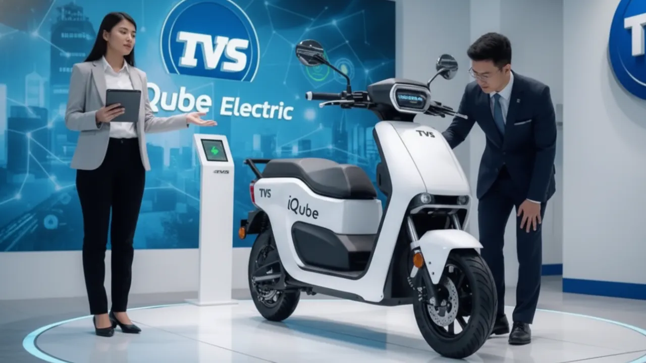 TVS iQube Electric Scooter with 500km Range and Smart Features