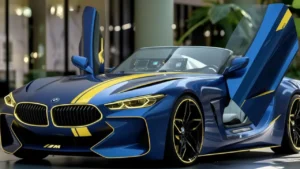 2025 BMW Z4 roadster showcasing sporty design and open top driving