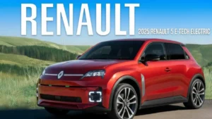 2025 Renault 5 electric hatchback exterior and interior features