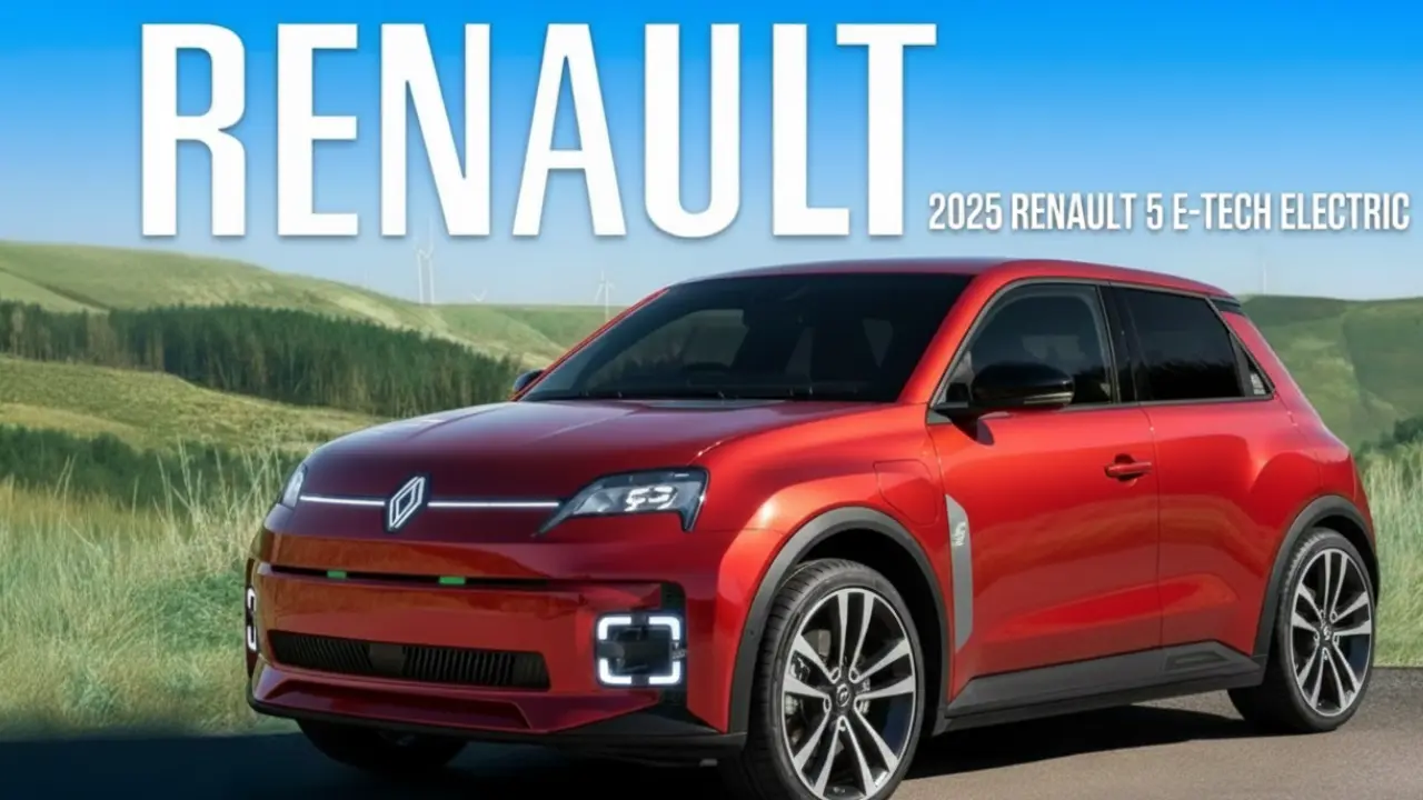2025 Renault 5 electric hatchback exterior and interior features