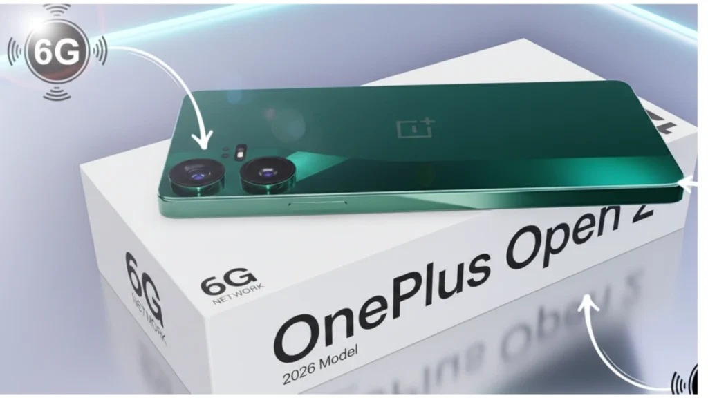 2026 OnePlus Open 2 6G foldable smartphone with 6G speed and AMOLED display