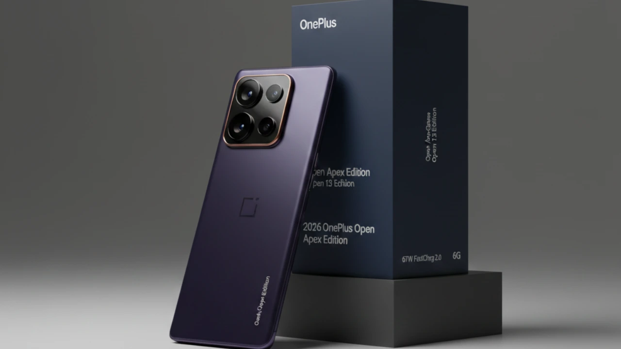 2026 OnePlus Open Apex Edition 6G with foldable display and premium design