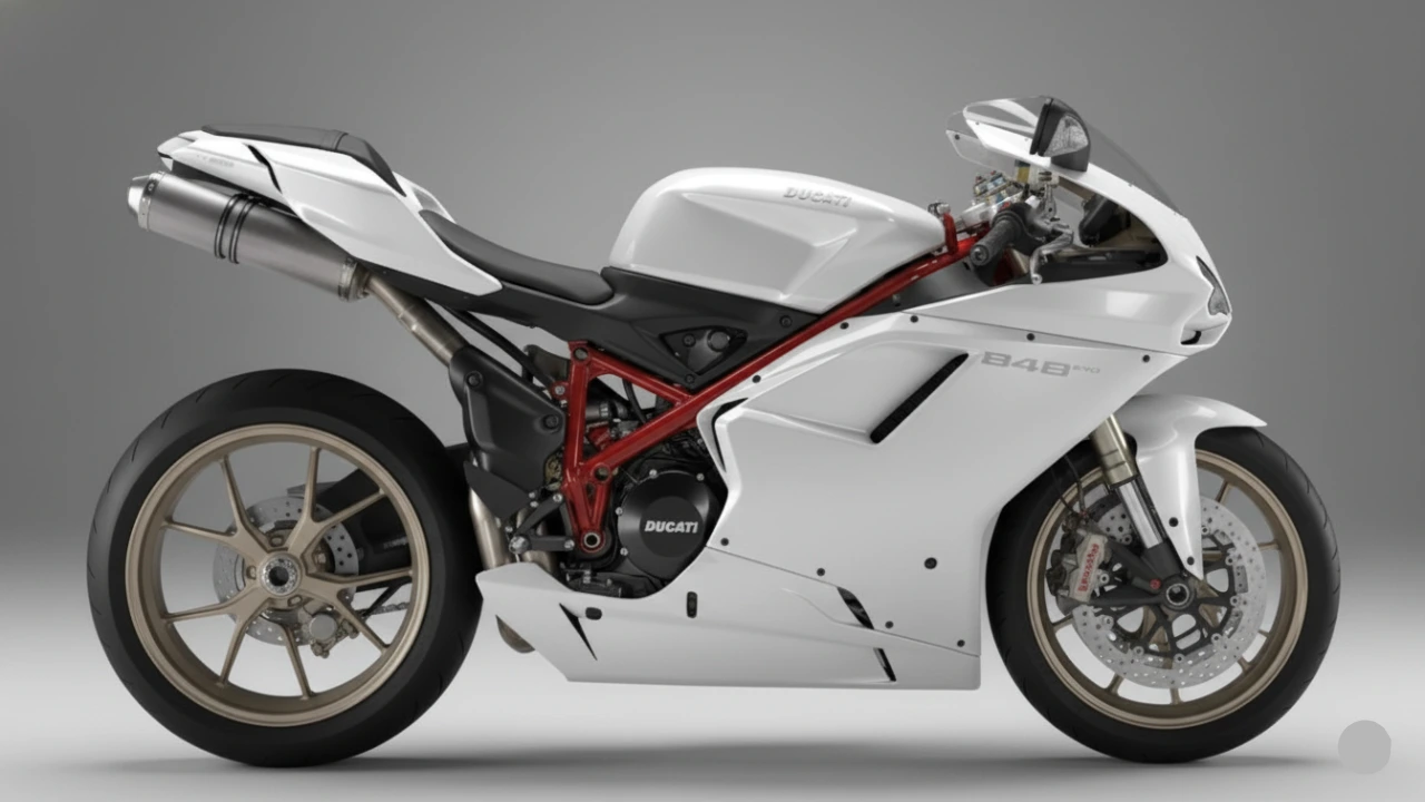 Ducati 848 EVO 2025 with sharp styling and modern features