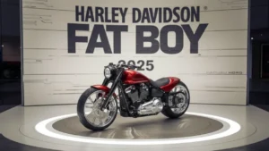 Harley Davidson Fat Boy 2025 with muscular design and powerful engine