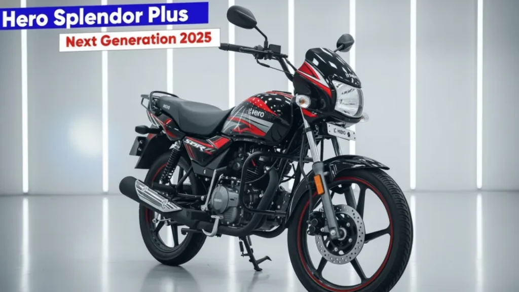 Hero Splendor Plus 2025 commuter motorcycle showcasing high mileage and updated features