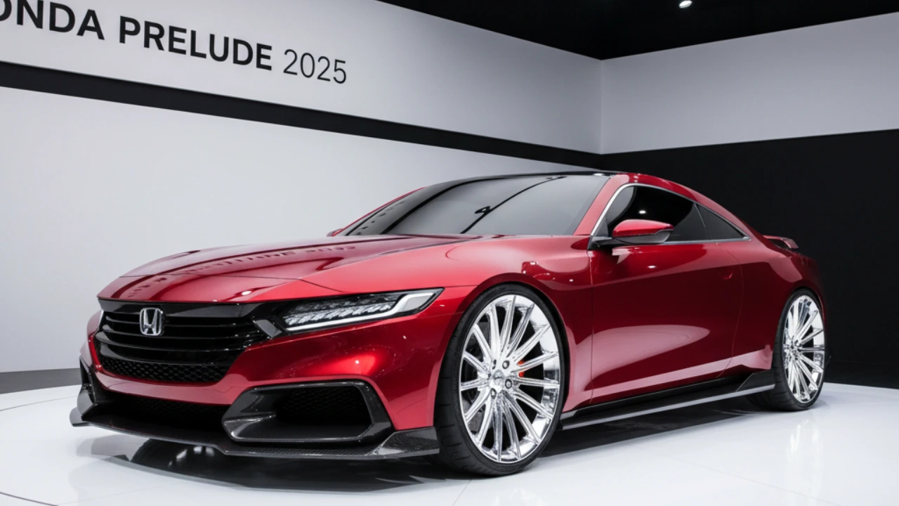 Honda Prelude 2025 hybrid coupe sleek design
