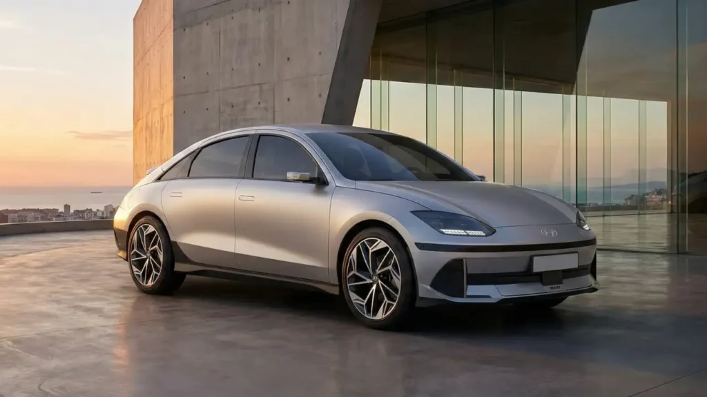 Hyundai Ioniq 6 electric sedan exterior front view