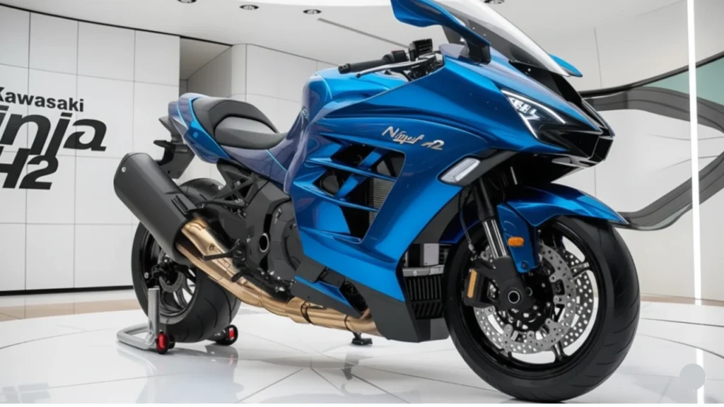 Kawasaki Ninja H2 2025 hyperbike front and side view