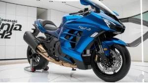 Kawasaki Ninja H2 2025 hyperbike front and side view