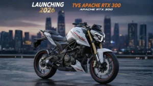 New TVS Apache 2026 RTX 300 and RTR 180 bikes front view