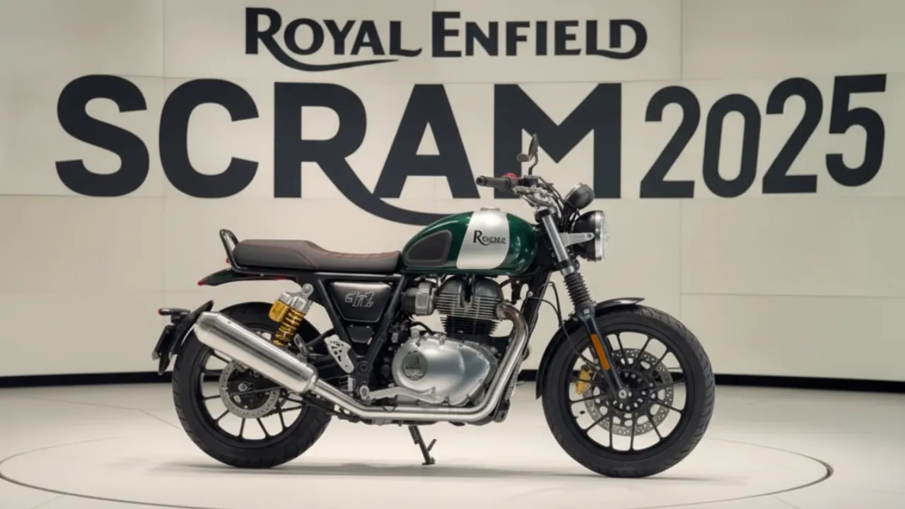 Royal Enfield Scram 411 2025 motorcycle side view