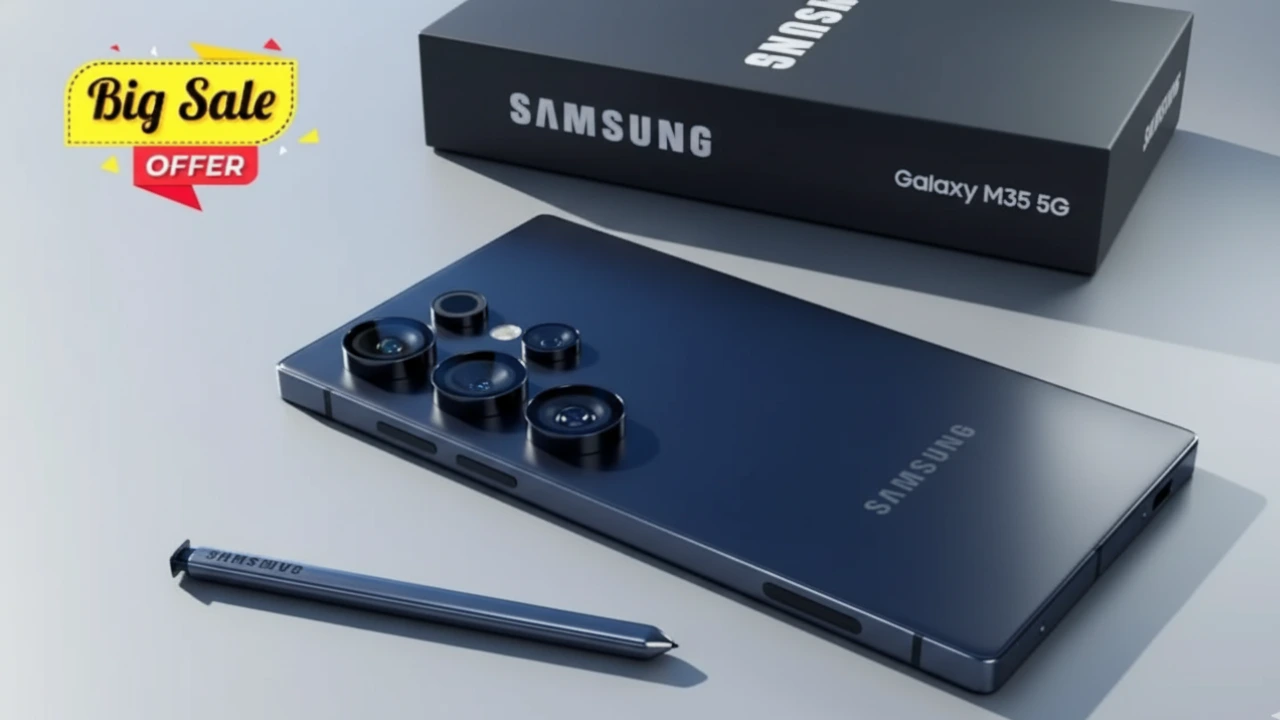 Samsung Galaxy M35 5G smartphone with 250MP camera and 5nm Snapdragon chip