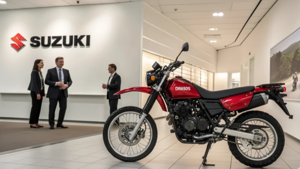 Suzuki DR650 2025 Adventure Motorcycle with Rugged Design and LED Headlamp