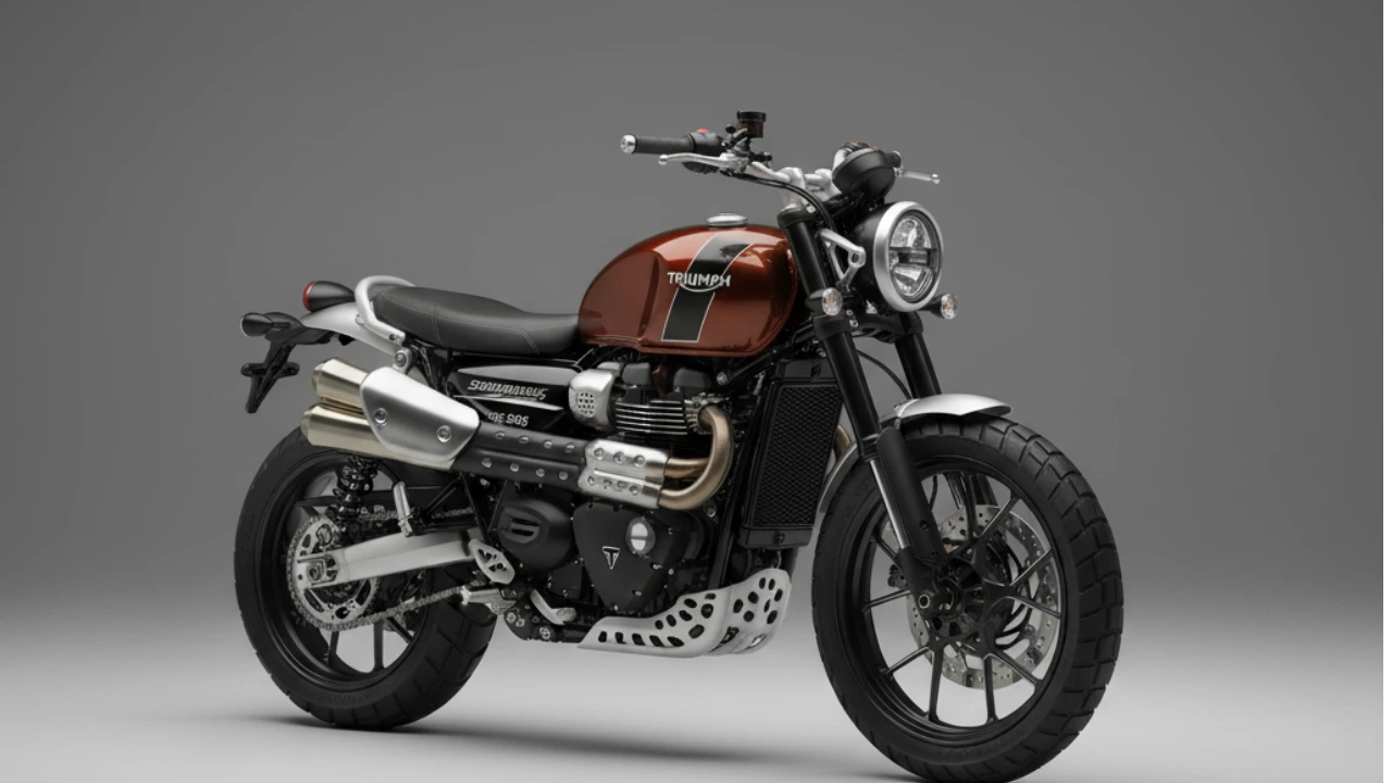 Triumph Scrambler 900 2025 with retro design and premium features