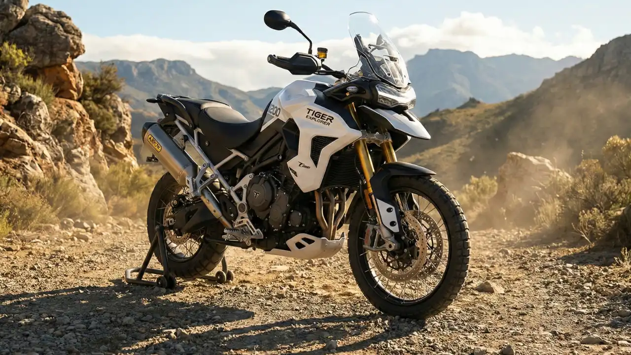 Triumph Tiger Explorer 2025 adventure bike with updated design and features