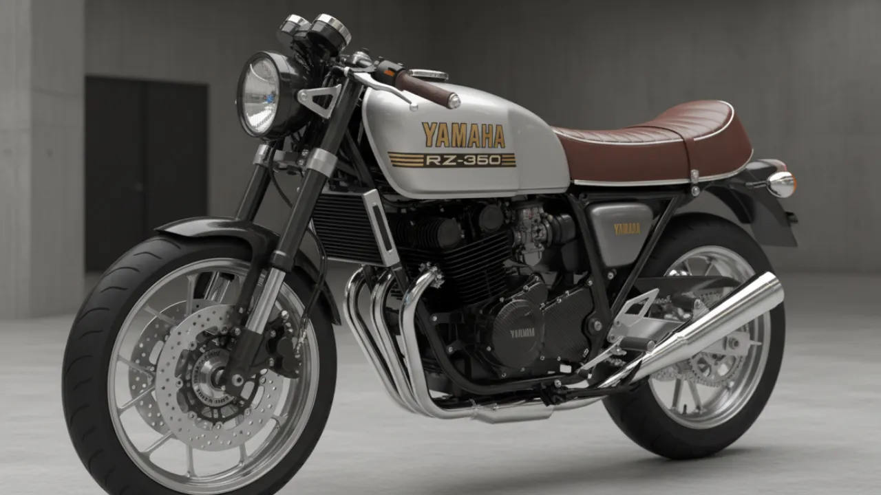 Yamaha RZ350 2025 motorcycle with retro design and modern features