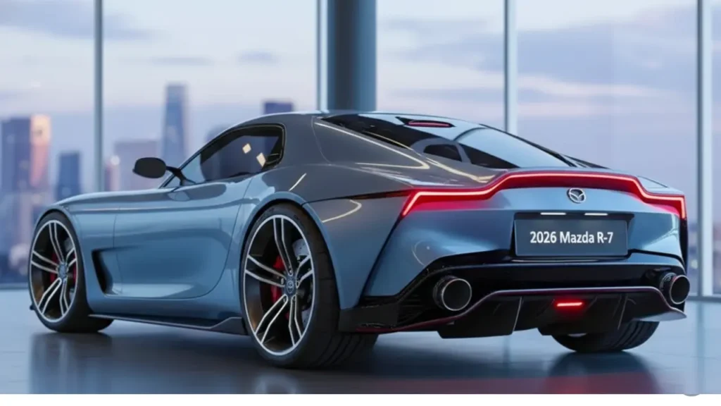2026 Mazda RX7 with turbo rotary engine and retro design