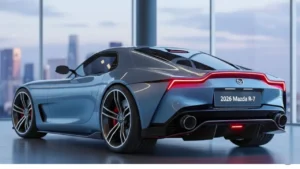 2026 Mazda RX7 with turbo rotary engine and retro design