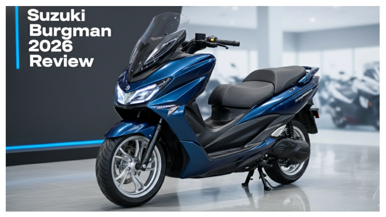 2026 Suzuki Burgman premium maxi scooter with comfortable design