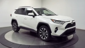 2026 Toyota RAV4 XLE hybrid SUV with panoramic roof and AWD
