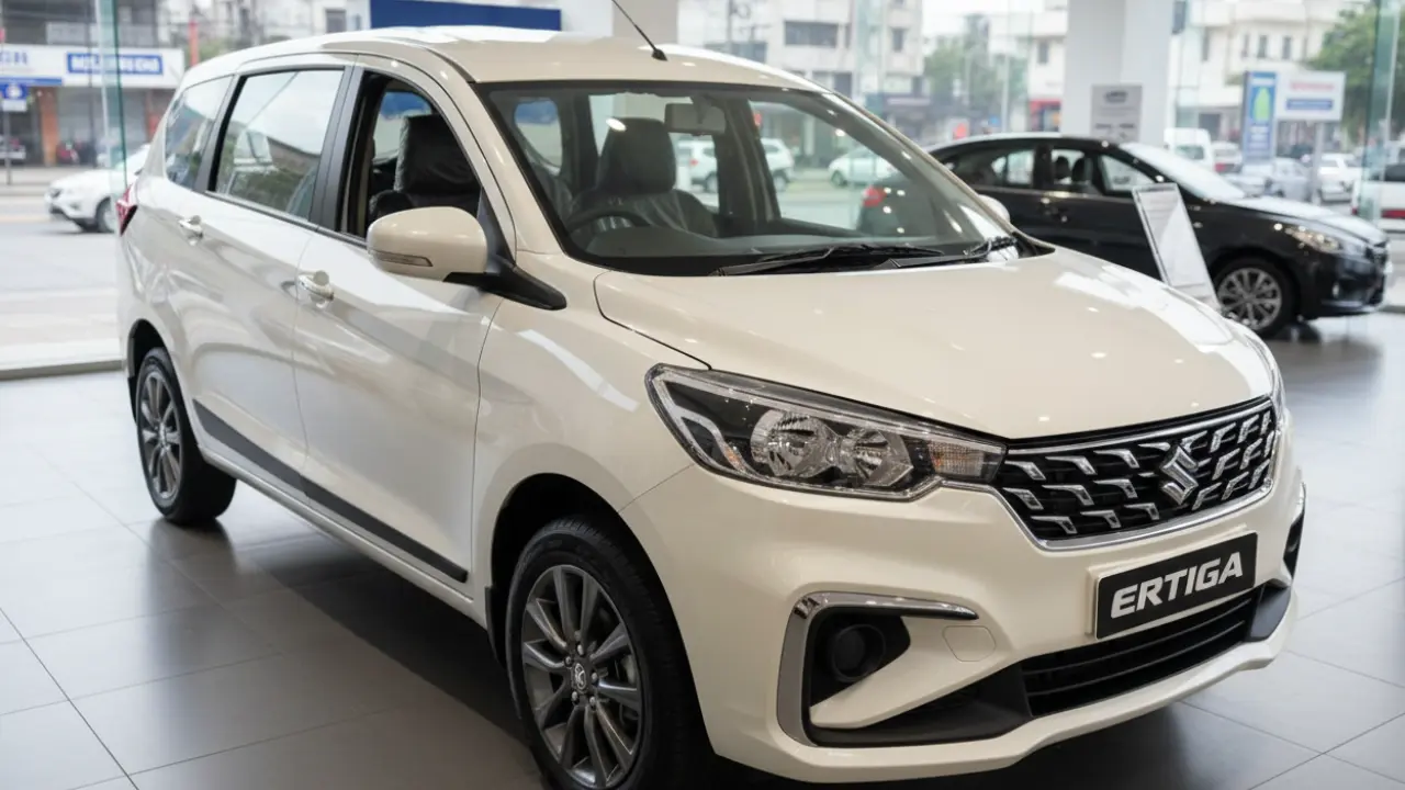 New Updated Maruti Ertiga showing refreshed exterior and updated design