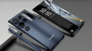 Samsung Galaxy M53 5G mobile showing 220MP camera and features