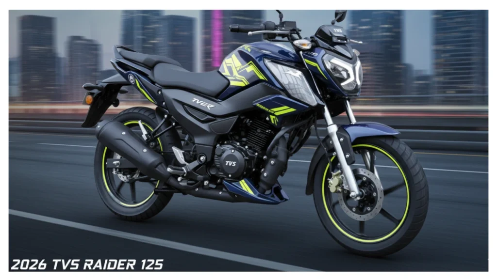 2026 TVS Raider 125 with sporty design and digital features