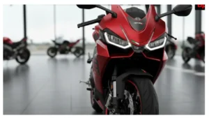 Front side view of Aprilia RS 457 2026 sports bike in racing style design