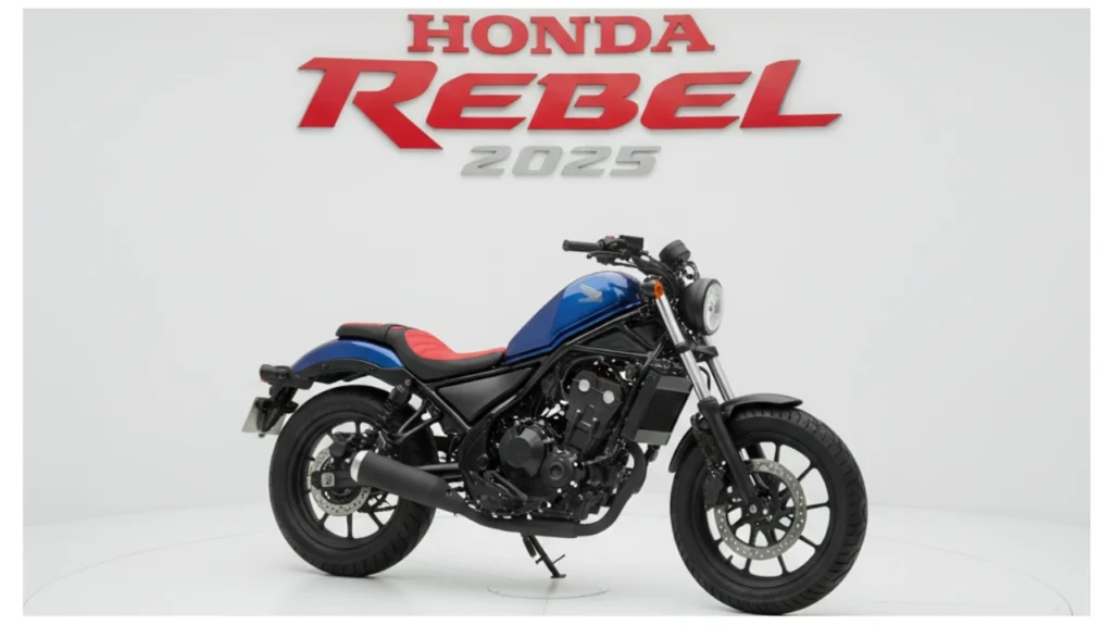 Honda Rebel 250 2025 with bobber style design and refined 250cc engine