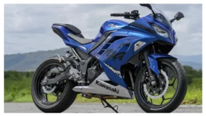 Kawasaki Ninja 300 sport bike with aggressive design and 28kmpl mileage