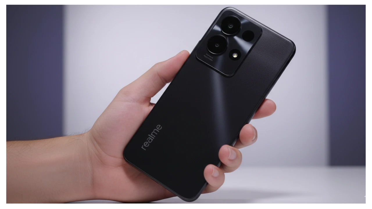 Realme C20 5G showing 108MP camera and large battery design