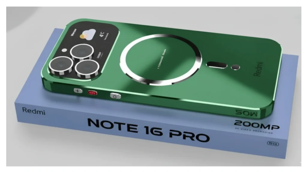 Redmi Note 16 Pro 5G showing 120Hz AMOLED display and glass back design