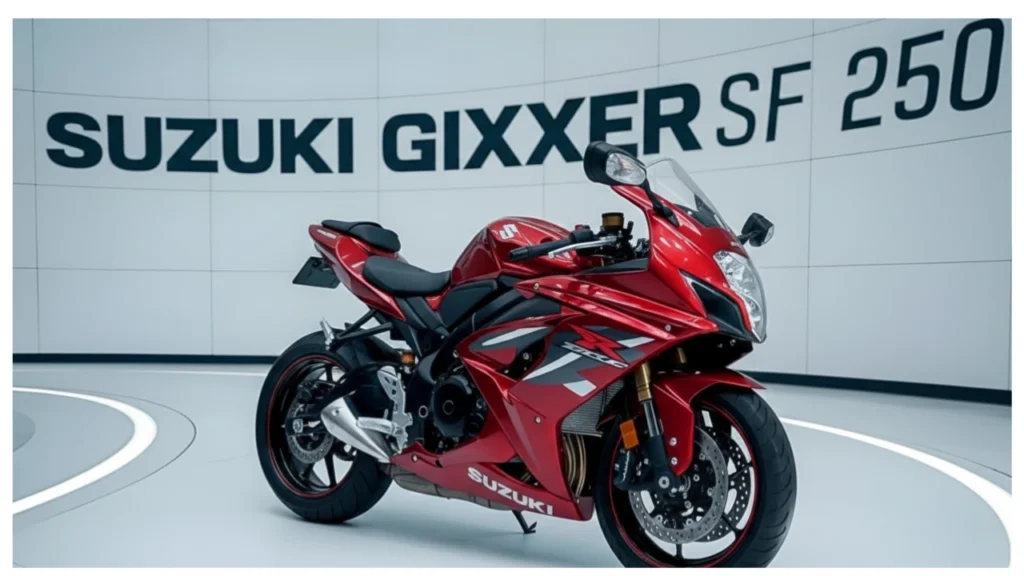 Front side view of Suzuki Gixxer SF 250 2026 motorcycle in sporty styling
