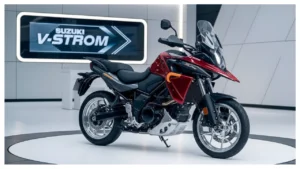 Suzuki V Strom SX 2026 parked on a highway showing its adventure design