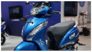 TVS Jupiter CNG 2026 showing dual fuel CNG scooter design in India