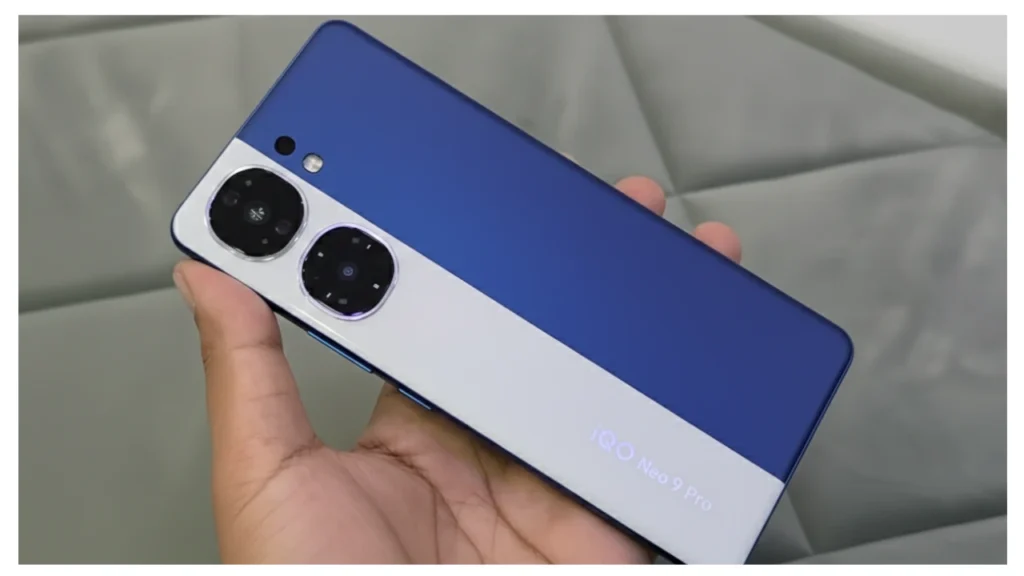 iQOO Neo 9 Pro showing AMOLED display and rear camera design